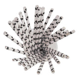 Black Polka Dot Paper Straws | 100 Count